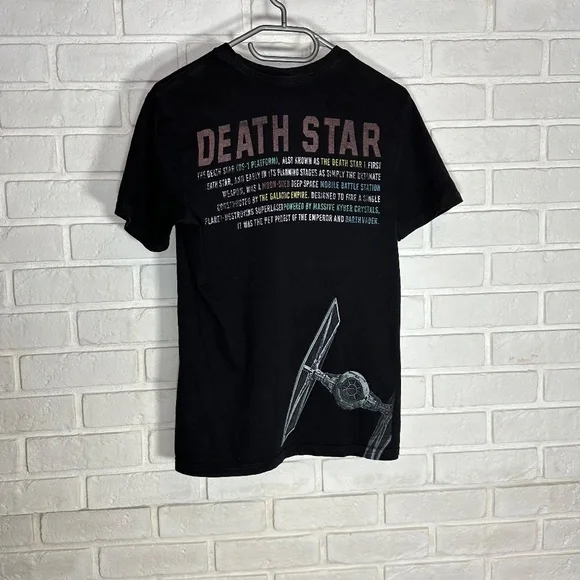 Star Wars Death Star and Tie Fighters T-shirt boys size XL - Picture 2 of 7